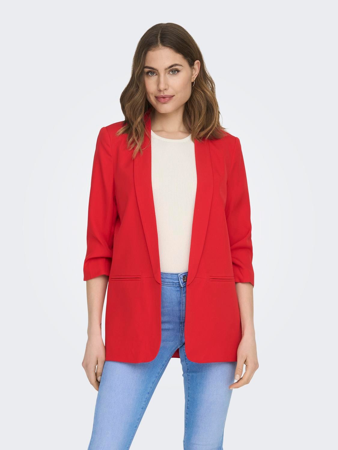 ONLY Blazers Regular Fit Col à revers -High Risk Red - 15197451
