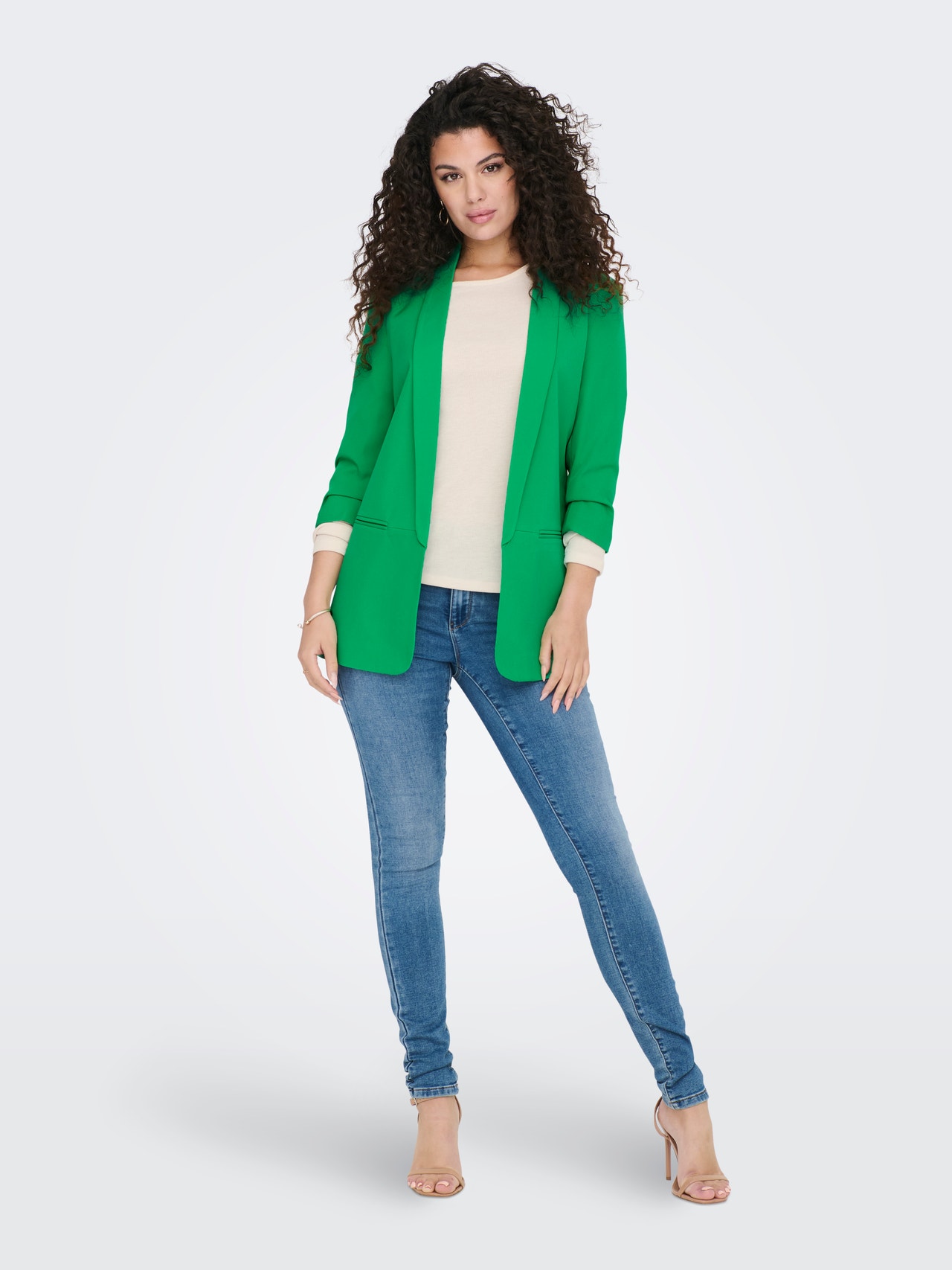 ONLY 3/4 Sleeved Blazer -Simply Green - 15197451