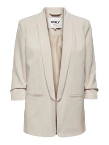 ONLY Blazers Regular Fit Col à revers -Pumice Stone - 15197451
