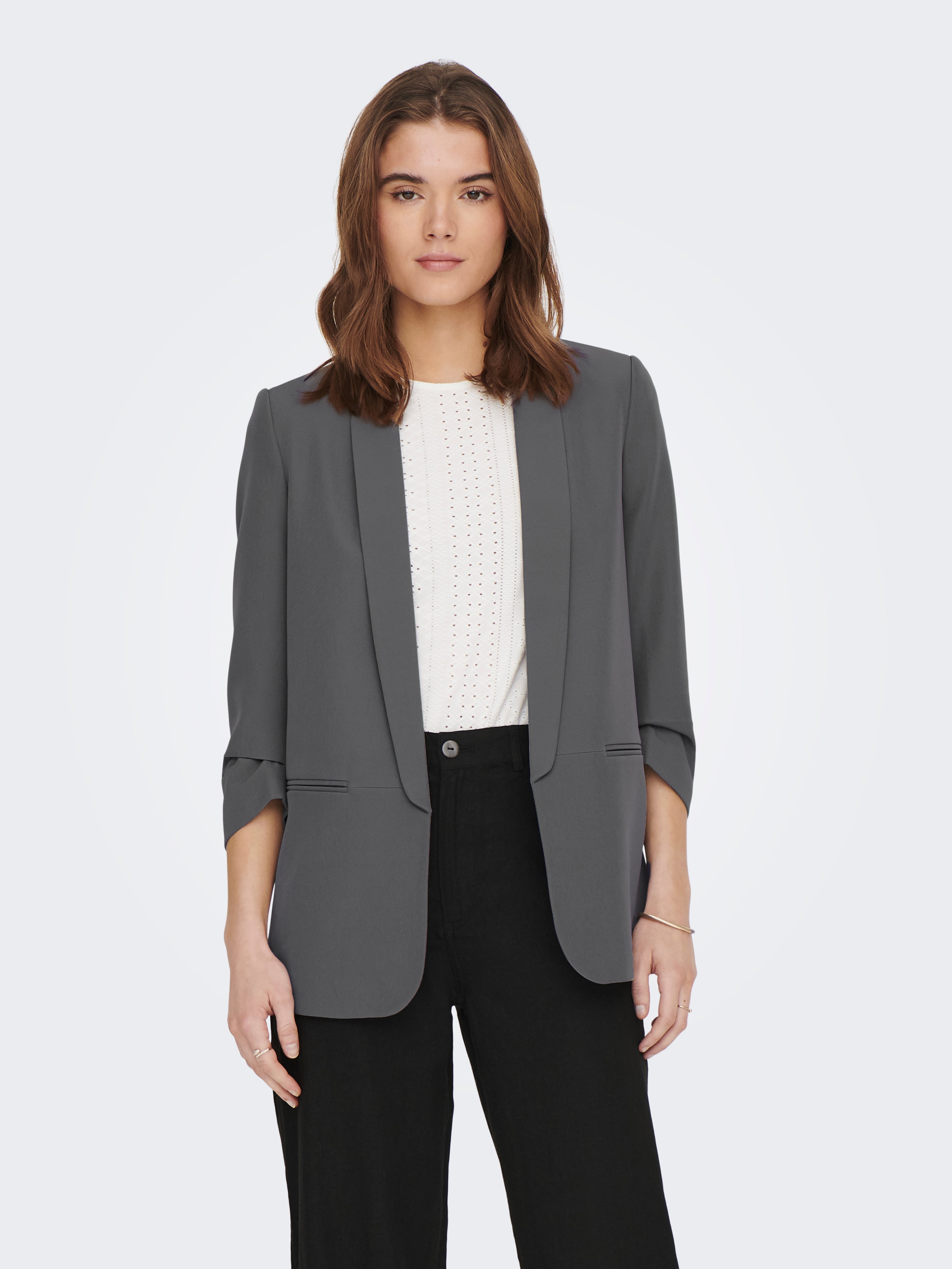 ONLY Damen Blazer Klassisch - Eleganter Business Blazer Mit Knopfleiste Und Taschen