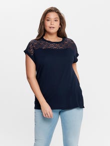 ONLY Curvy lace detail Top -Night Sky - 15197908