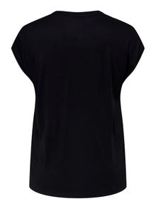 ONLY Normal geschnitten Rundhals T-Shirt -Black - 15197908