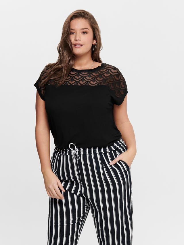 ONLY Curvy lace detail Top - 15197908