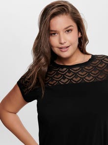 ONLY Curvy lace detail Top -Black - 15197908