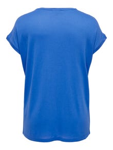 ONLY Curvy lace detail Top -Strong Blue - 15197908
