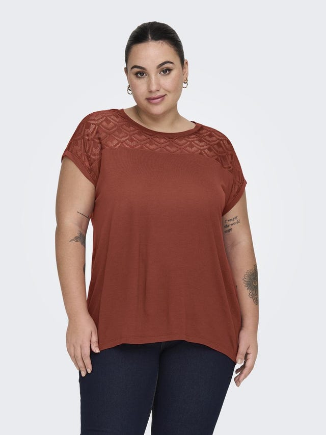 ONLY Curvy lace detail Top - 15197908