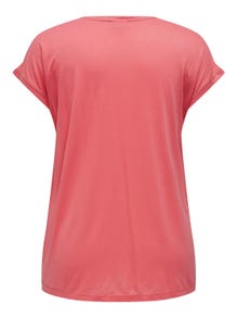 ONLY Regular Fit Round Neck T-Shirt -Rose of Sharon - 15197908