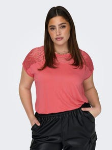 ONLY Normal geschnitten Rundhals T-Shirt -Rose of Sharon - 15197908