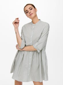 ONLY Striped Shirt dress -Cloud Dancer - 15198487
