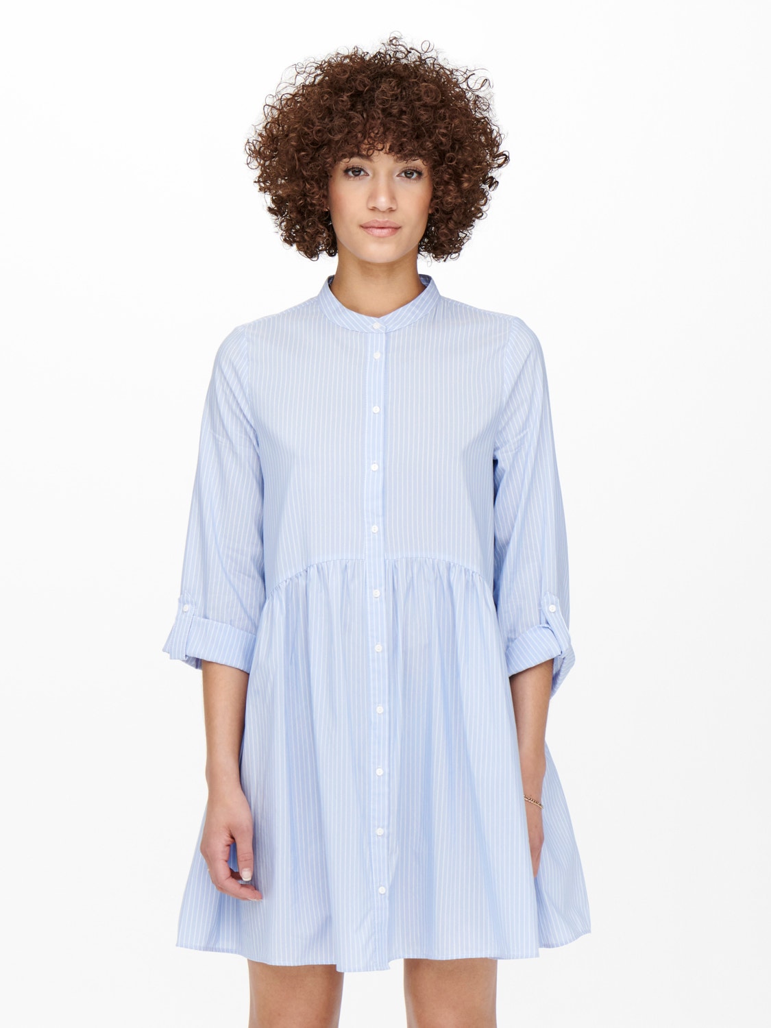 ONLY Rayures Robe-chemise -Blue Fog - 15198487