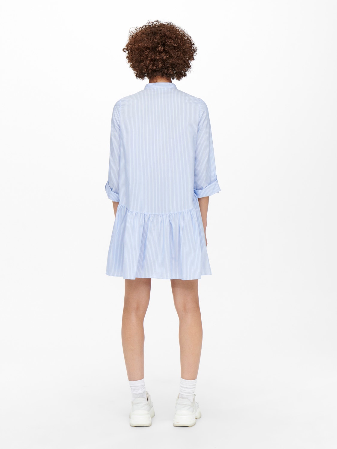 ONLY Striped Shirt dress -Blue Fog - 15198487
