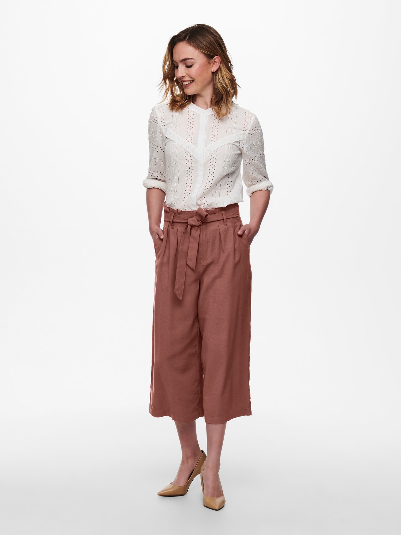 ONLY Culotte Trousers -Apple Butter - 15198918