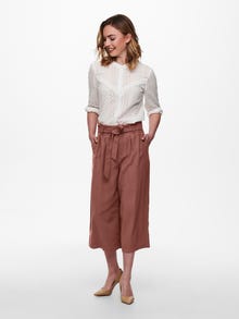 ONLY Pantalons Loose Fit Taille haute -Apple Butter - 15198918