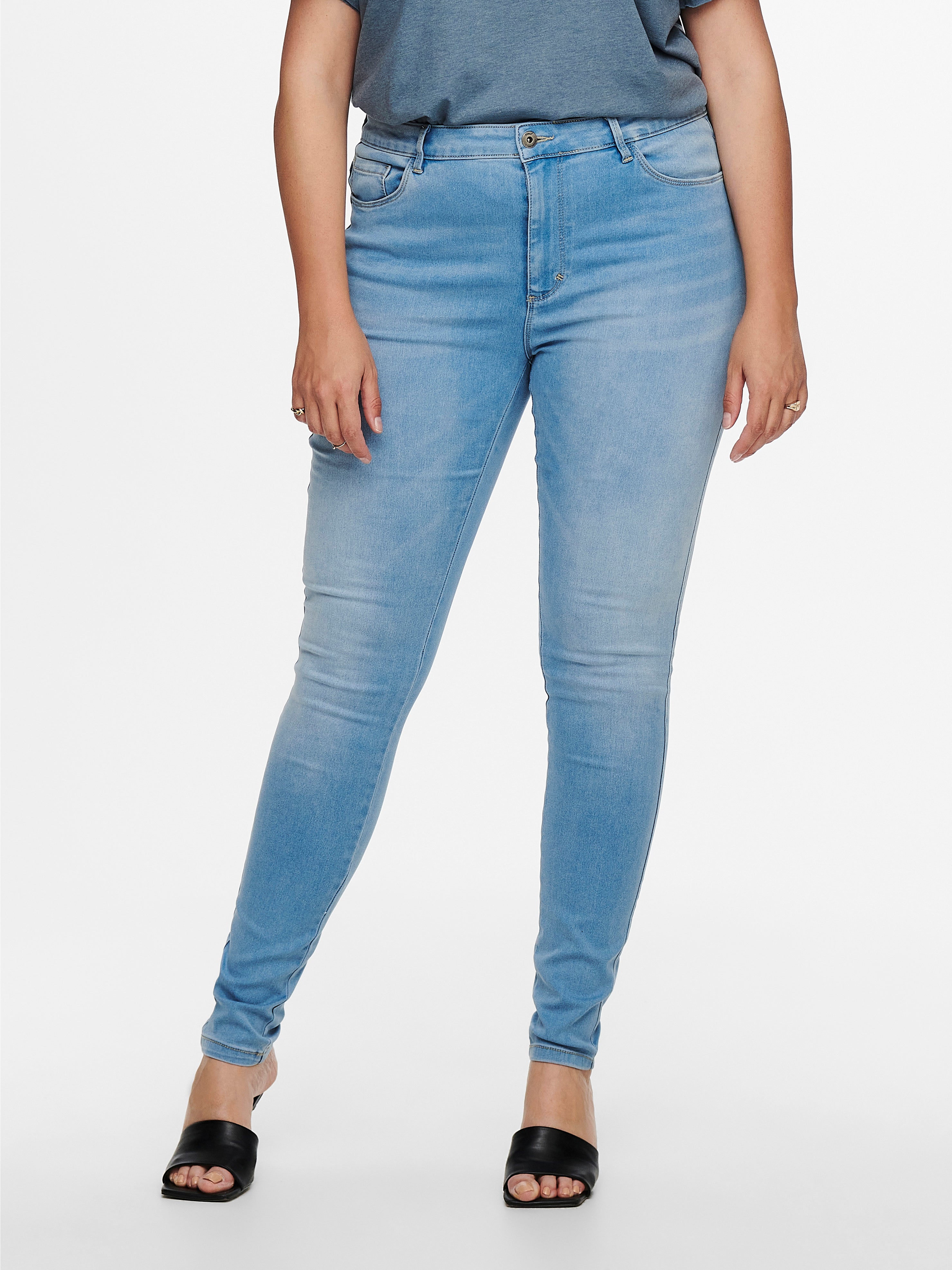 Thumbnail - Caraugusta Hohe Taille Skinny Fit Jeans