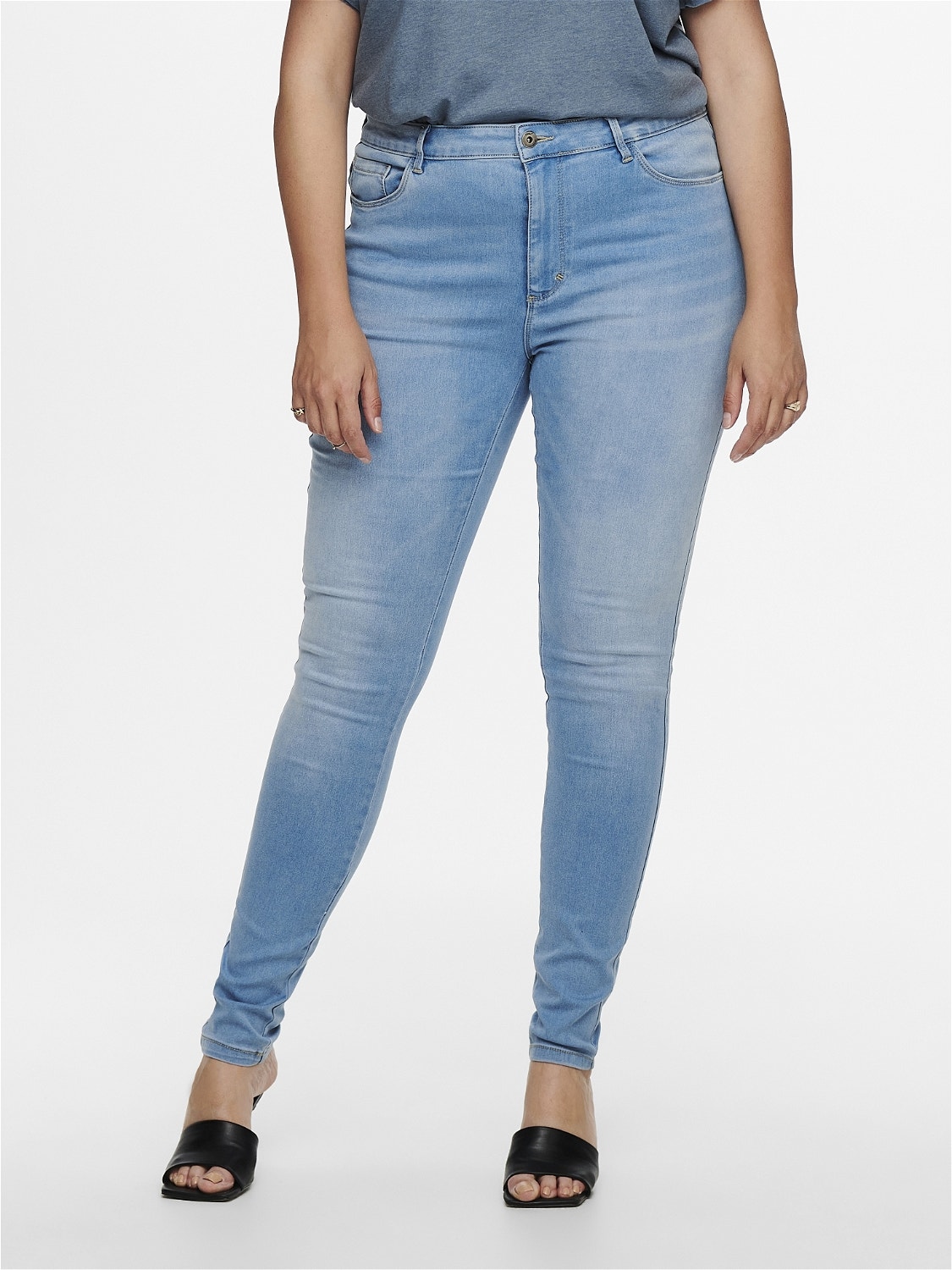 ONLY Skinny Fit High waist Jeans -Light Blue Denim - 15199400