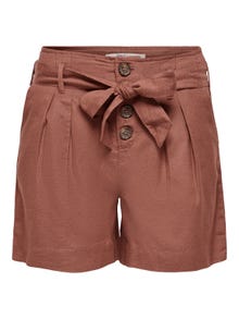 ONLY High waist belte Shorts -Apple Butter - 15199801