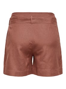 ONLY High waist belt Shorts -Apple Butter - 15199801
