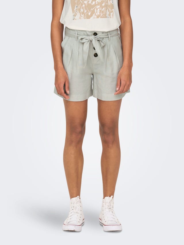 ONLY High Waist Gürtel Shorts - 15199801