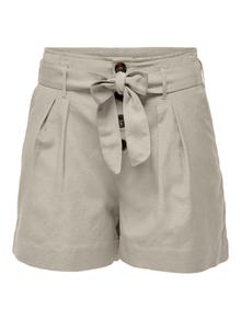 ONLY High waist belt Shorts -Silver Lining - 15199801