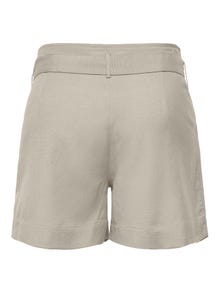 ONLY High waist belt Shorts -Silver Lining - 15199801