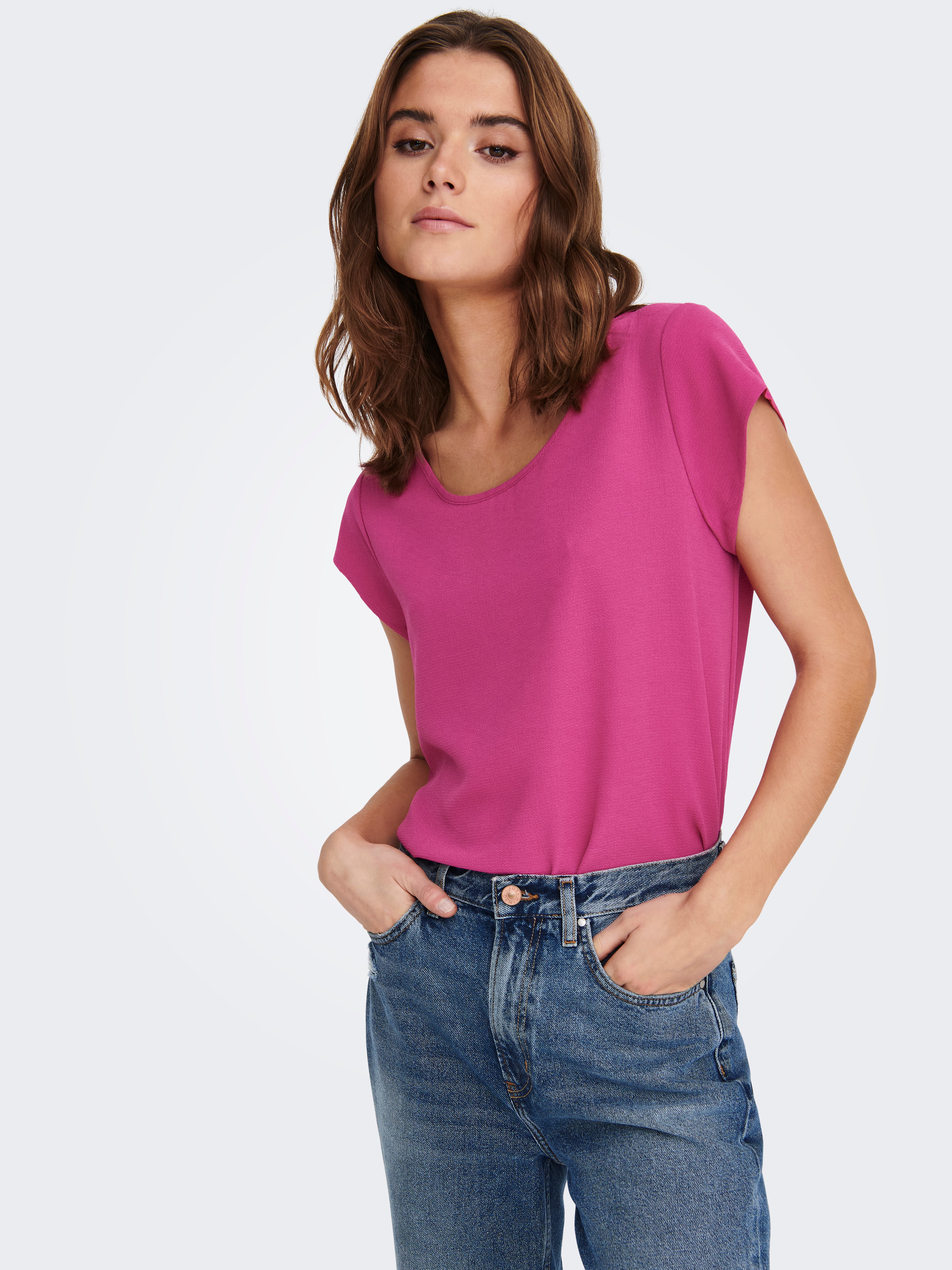 Lockeres Oberteil | Dunkelrosa | ONLY® Lockeres Oberteil | Dunkelrosa | ONLY®