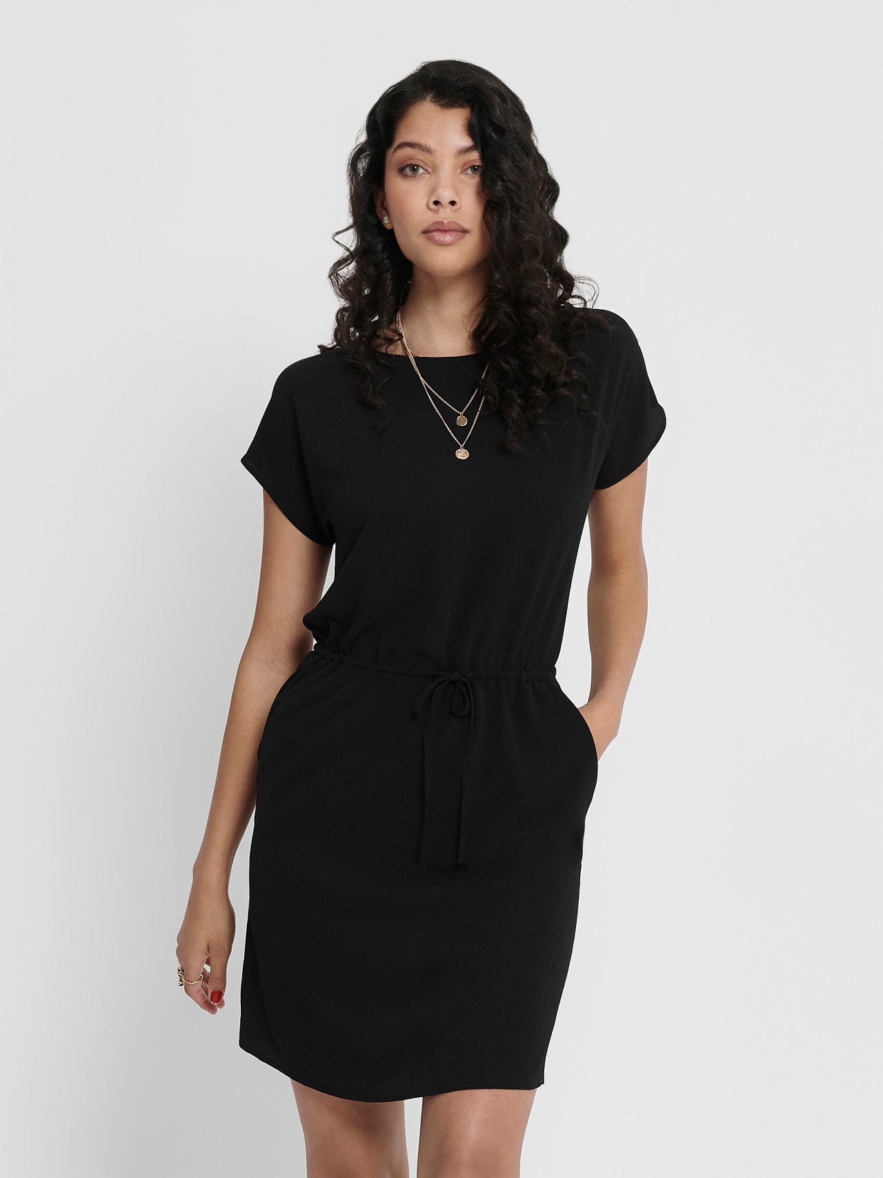 ONLY Regular fit O-hals Korte jurk -Black - 15199990