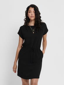ONLY Regular Fit O-Neck Short dress -Black - 15199990