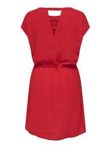 ONLY Regular fit O-hals Korte jurk -Mars Red - 15199990