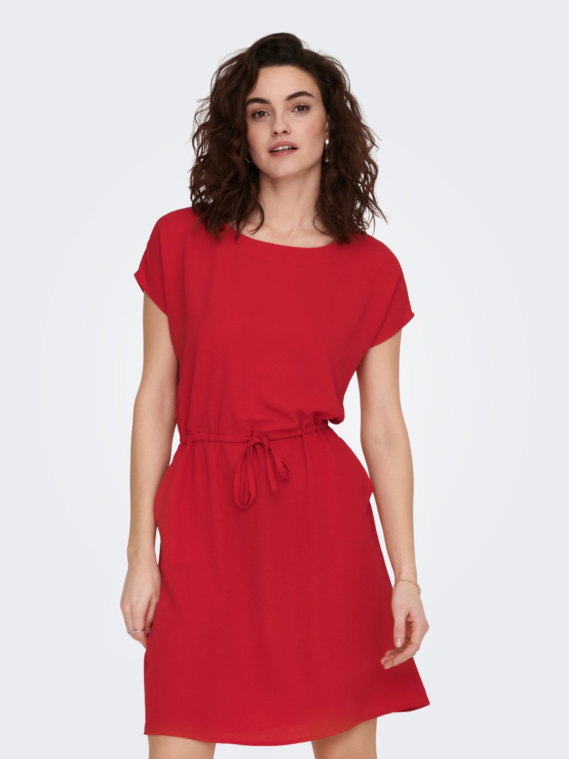 ONLY mini Dress With Cut Out Details -Mars Red - 15199990
