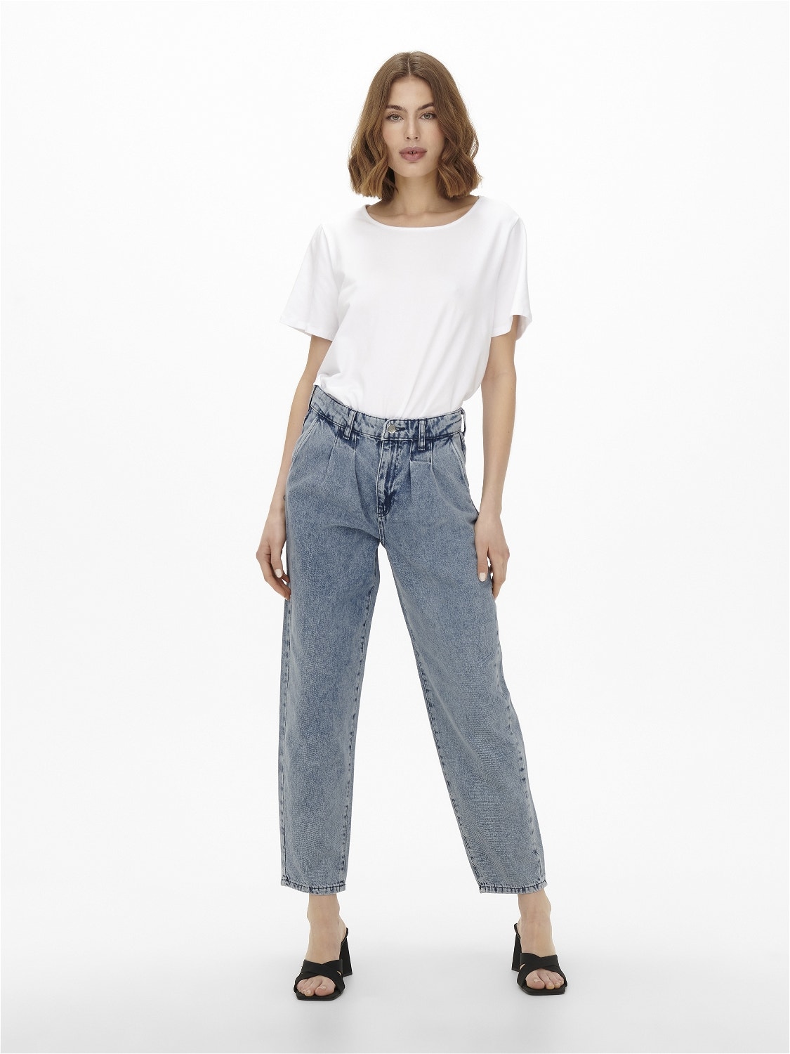 ONLY Carrot Fit High waist Jeans -Medium Blue Denim - 15200166