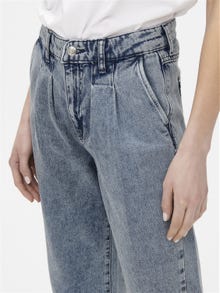 ONLY Karotte Hohe Taille Jeans -Medium Blue Denim - 15200166