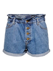 ONLY ONLCuba life paperbag Denim short -Medium Blue Denim - 15200196