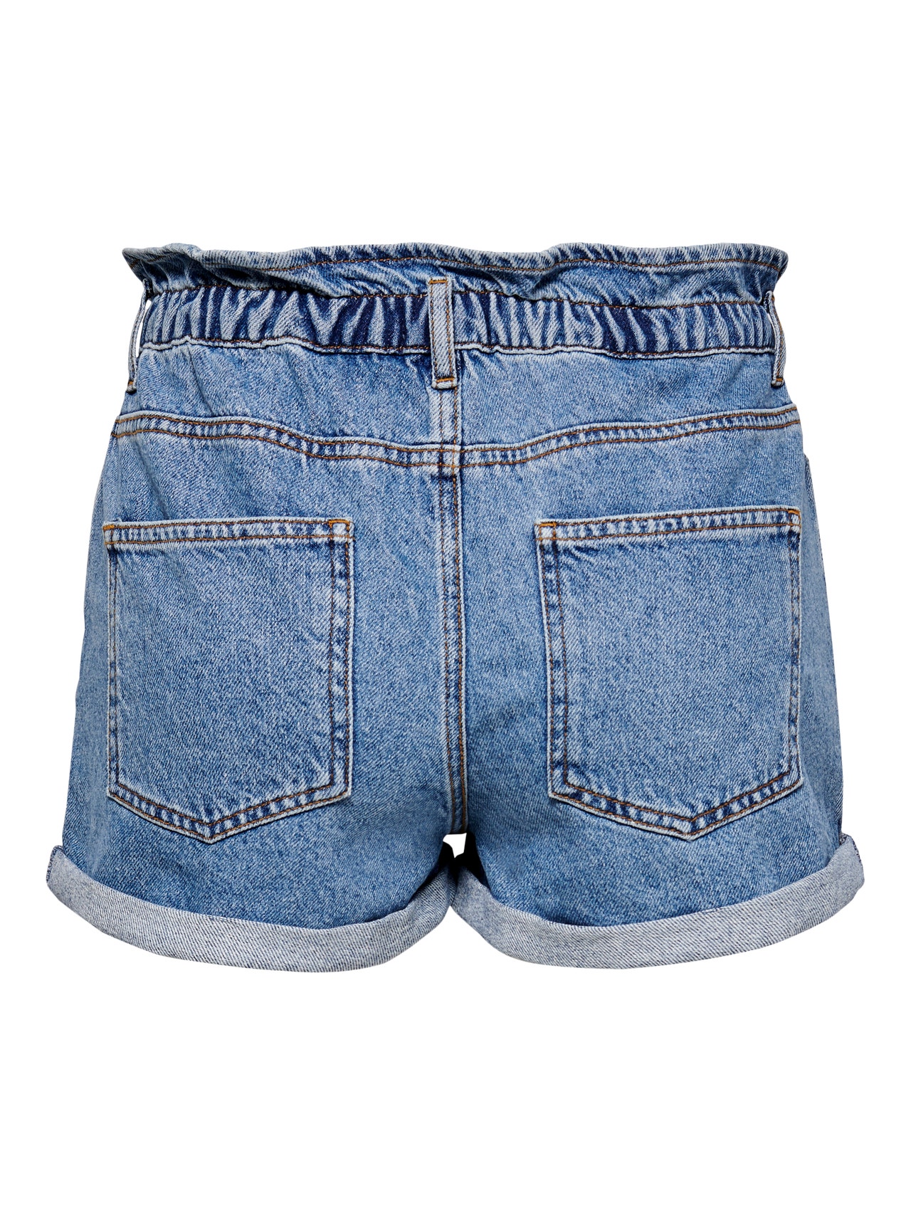 ONLY Relaxed Fit High waist Fold-up hems Shorts -Medium Blue Denim - 15200196