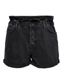 ONLY ONLCuba life paperbag Pantalones cortos vaqueros -Black Denim - 15200196