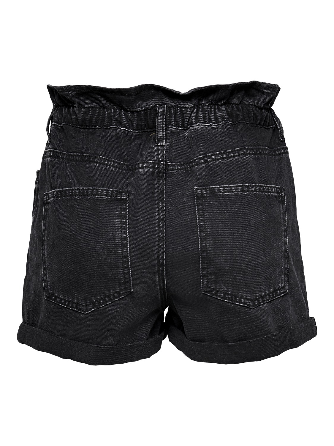 ONLY ONLCuba life paperbag Denim short -Black Denim - 15200196