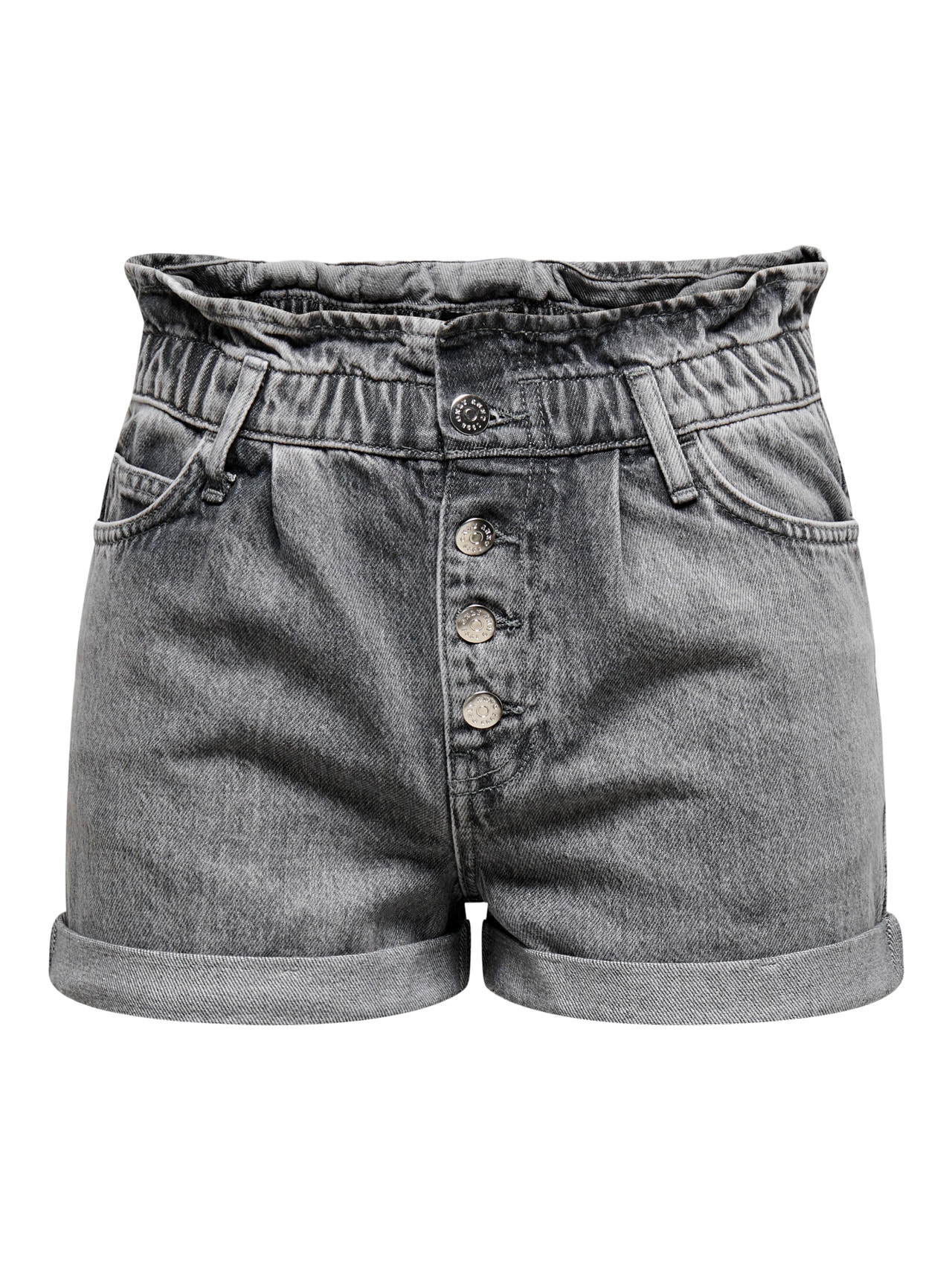 ONLY ONLCuba life paperbag Denim shorts -Grey Denim - 15200196