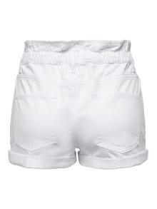 ONLY ONLCuba Life Paperbag Jeansshorts -White - 15200196