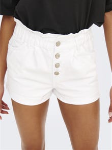ONLY Relaxed fit High waist Omvouwbare zomen Shorts -White - 15200196