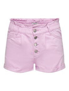 ONLY Relaxed Fit High waist Fold-up hems Shorts -Orchid Bouquet - 15200196