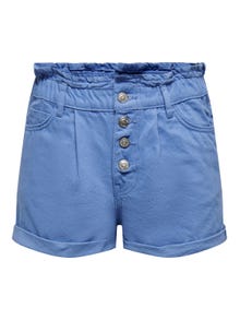 ONLY Shorts Relaxed Fit Taille haute Ourlets repliés -Ultramarine - 15200196
