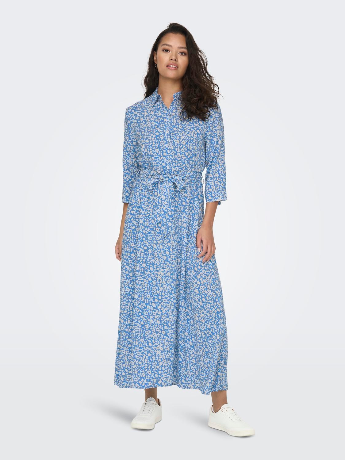 ONLY Regular fit Overhemd kraag Lange jurk -Campanula - 15200236