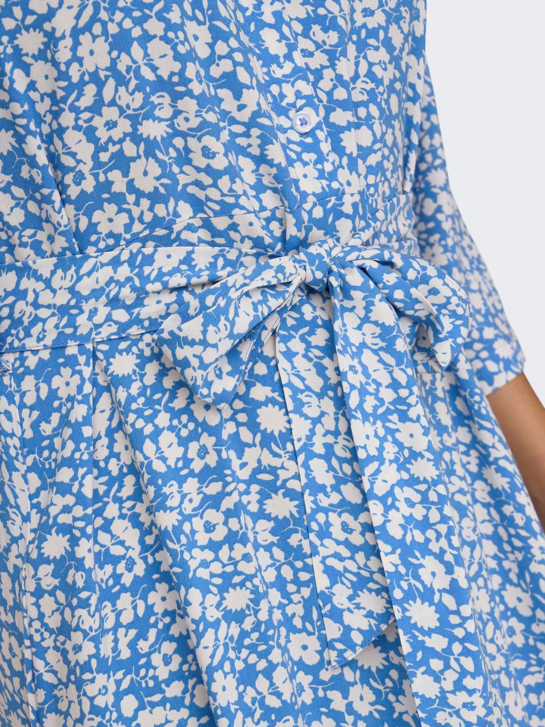 ONLY Normal geschnitten Hemdkragen Langes Kleid -Campanula - 15200236