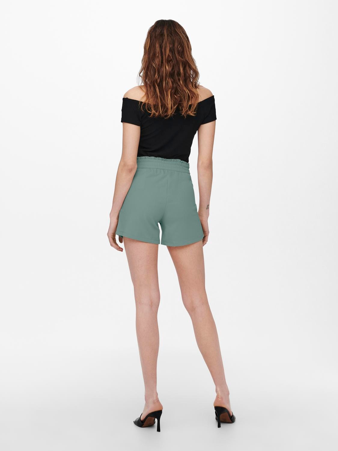 ONLY Ruche Shorts -Chinois Green - 15200311