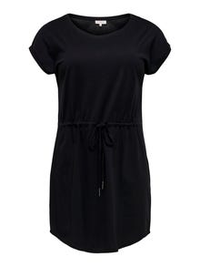 ONLY Regular Fit O-Neck Short dress -Black - 15200394