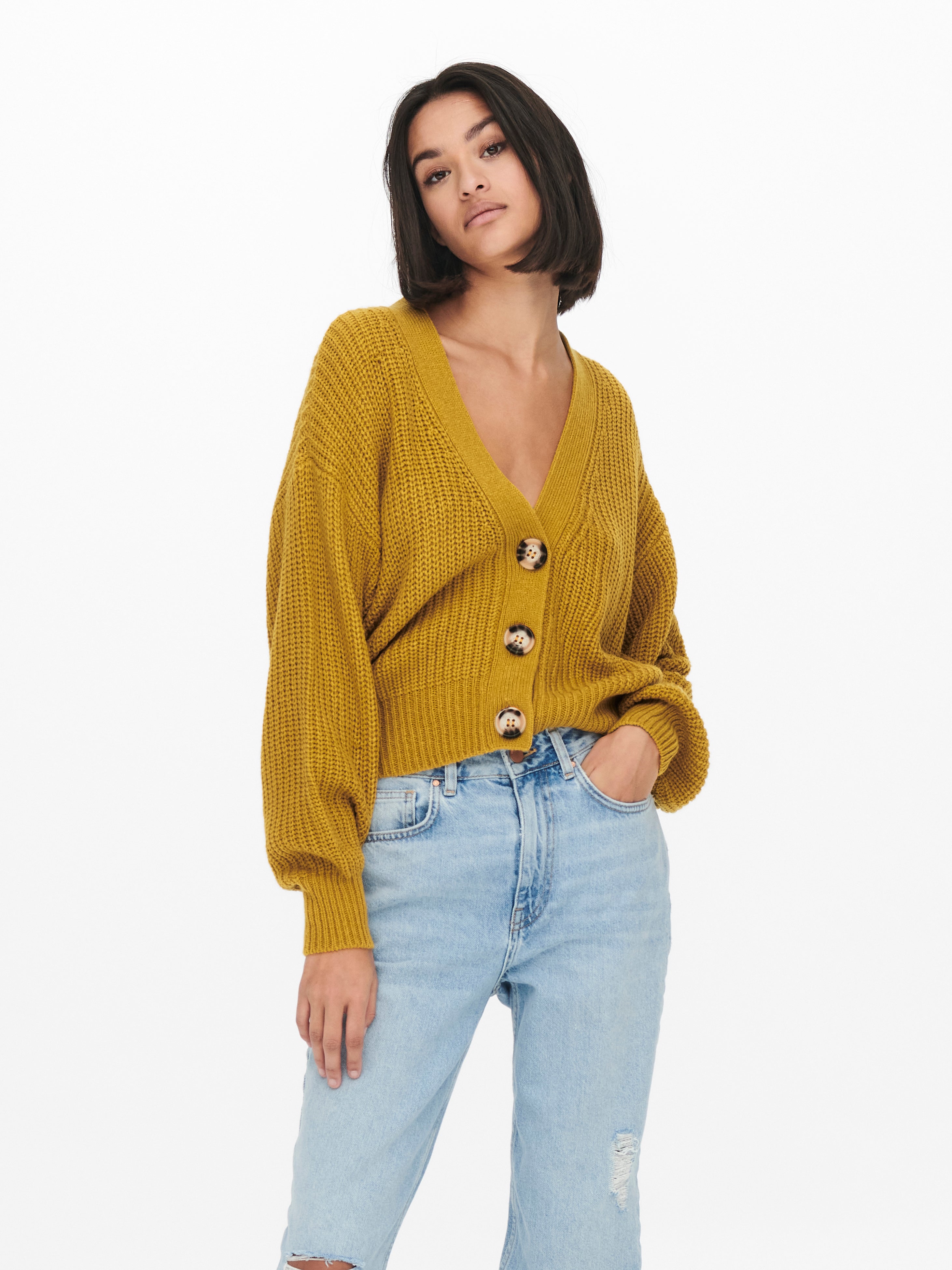Short Knitted Cardigan | Medium Orange 