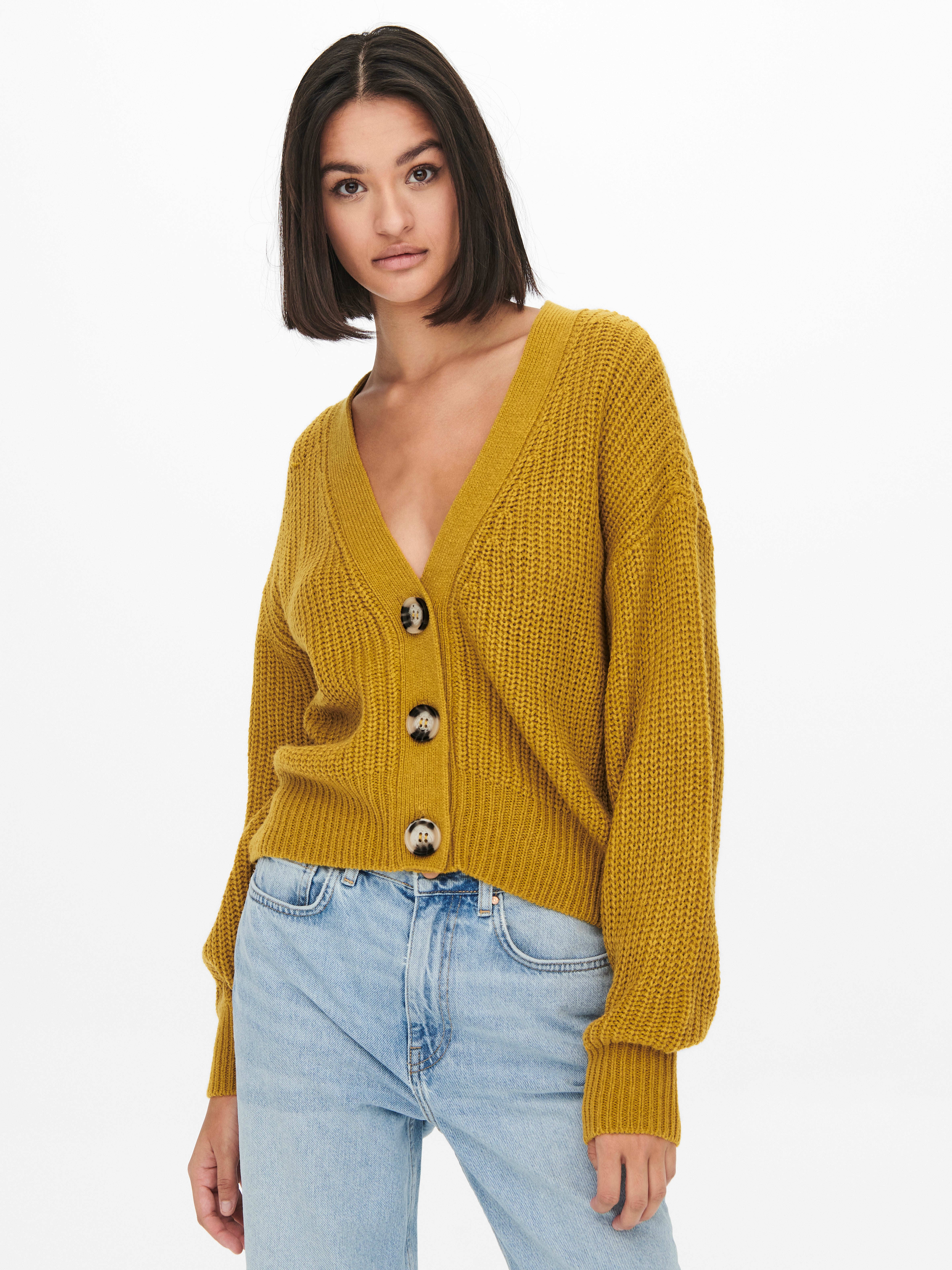 Short Knitted Cardigan | Medium Orange 