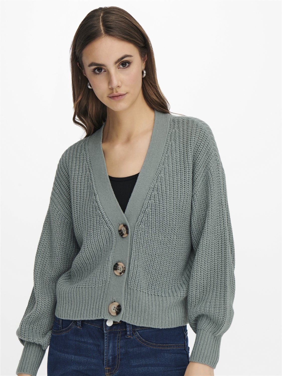 Short clearance knitted cardigan