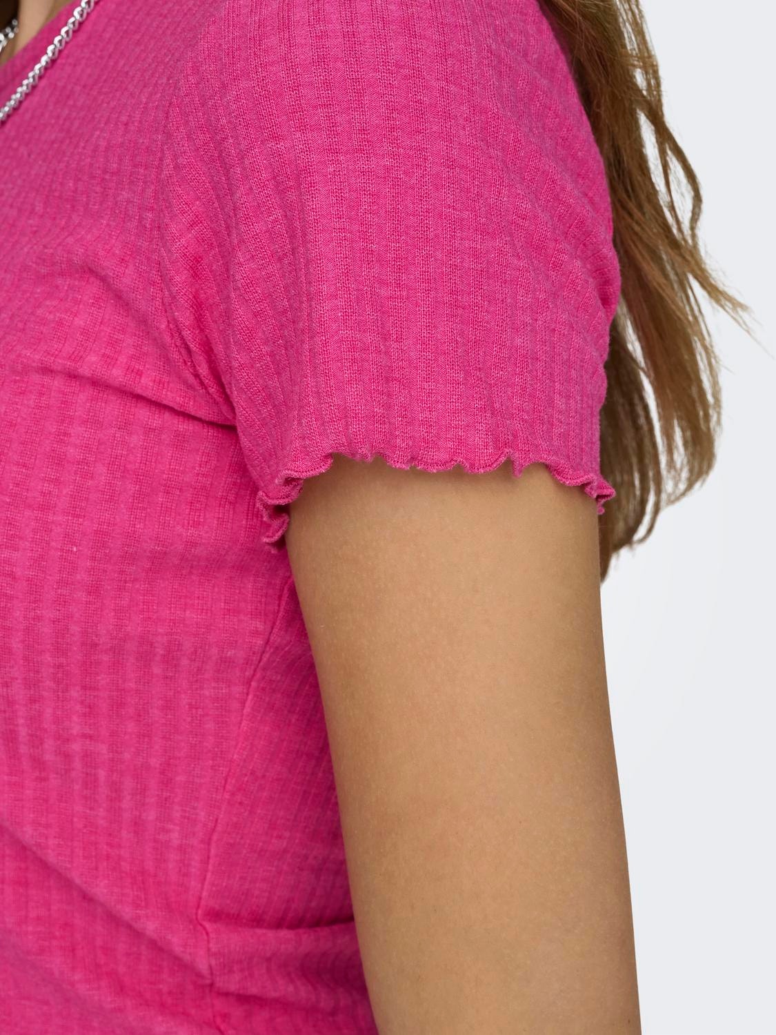 ONLY Regular Fit Round Neck T-Shirt -Fuchsia Purple - 15201206