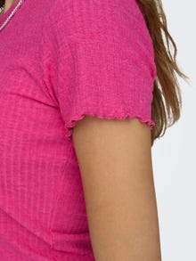 ONLY Regular Fit Round Neck T-Shirt -Fuchsia Purple - 15201206
