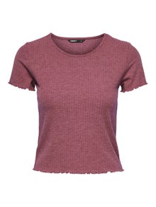 ONLY Regular Fit Round Neck T-Shirt -Rose Brown - 15201206